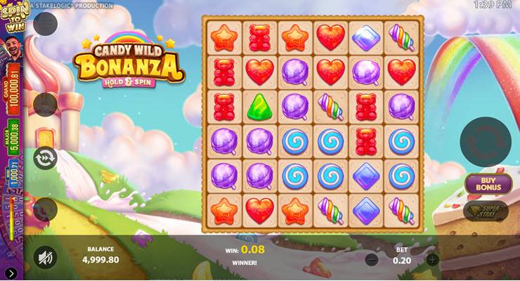 Игровой Автомат Candy Wild Bonanza Hold & Spin Gameplay