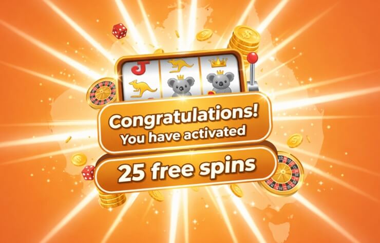 25 free spins no deposit activation australia
