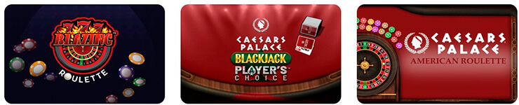 caesars casino table games