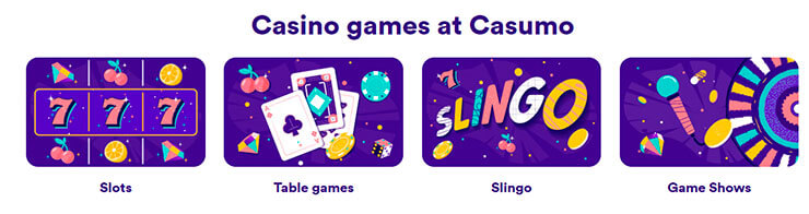 casumo casino games categories