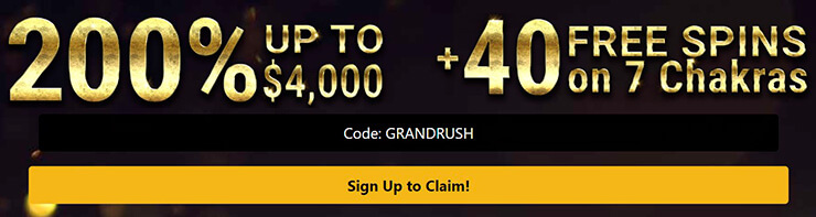 grand rush casino welcome bonus