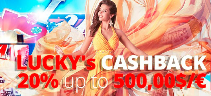 luckystar casino cashback bonus