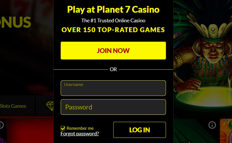 planet 7 oz casino login