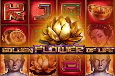 golden flower of life slot logo
