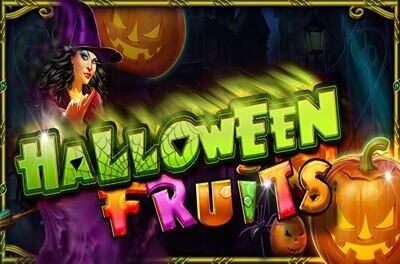 halloween fruits slot logo