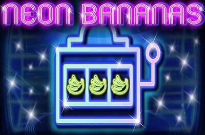 neon bananas slot logo