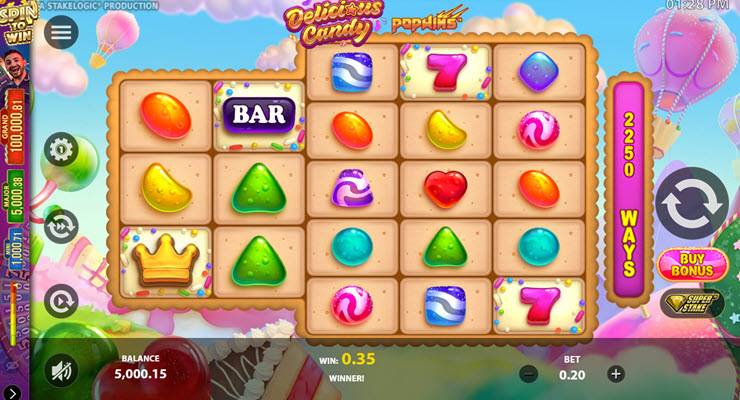 Игровой Автомат Delicious Candy Popwins Gameplay