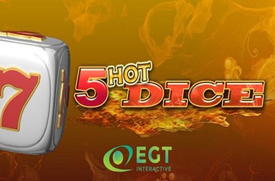 5 hot dice slot logo