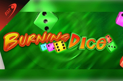 burning dice slot logo