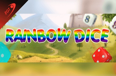 rainbow dice slot logo