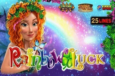 rainbow luck slot logo