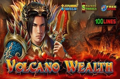 volcano wealth slot logo