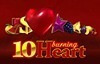 10 burning heart slot logo