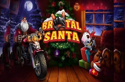 brutal santa slot logo