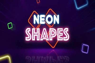 neon shapes slot logo