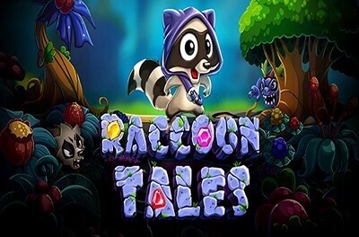 raccoon tales slot logo