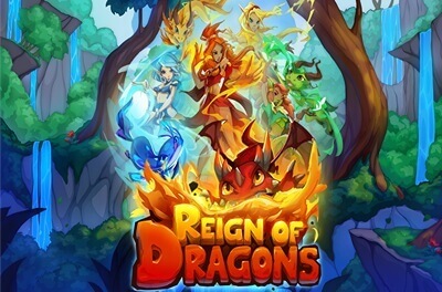 reign of dragons slot logo