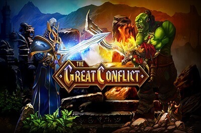 the great conflict slot logo