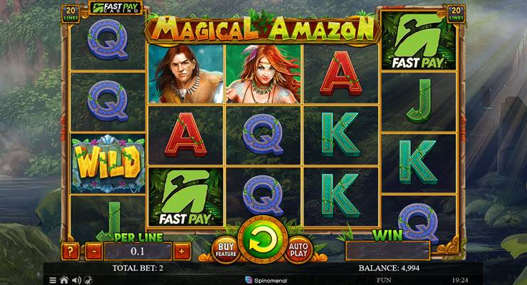 Fastpay Magical Amazon Pokie Gameplay