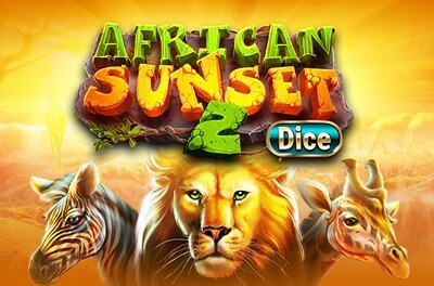 african sunset 2 dice slot logo