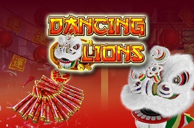 dancing lions slot logo