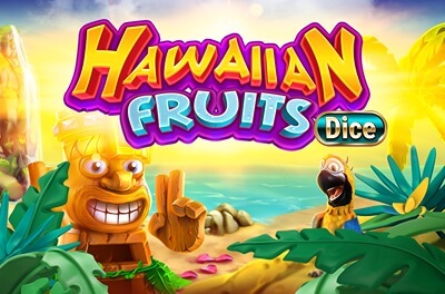 hawaiian fruits dice slot logo