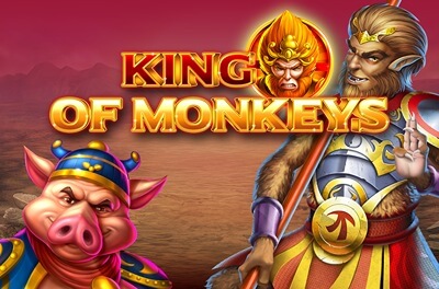 king of monkeys slot logo