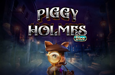 piggy holmes dice slot logo