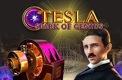 tesla stark of genius slot logo