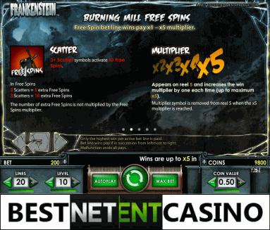 Видео-слот Frankenstein в онлайн казино NetEnt