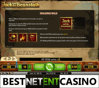 Jack and the beanstalk video slot