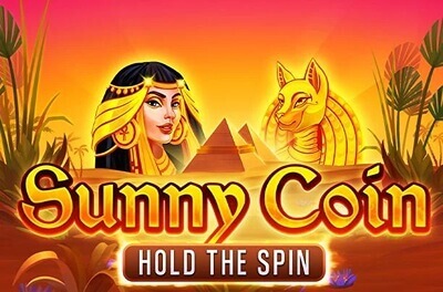 sunny coin hold the spin slot logo