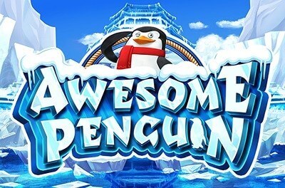 awesome penguin slot logo