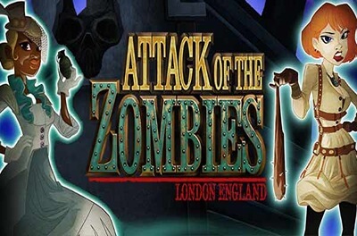 attack of the zombies slot logo