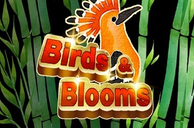 birds blooms slot logo