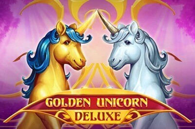 golden unicorn deluxe slot logo