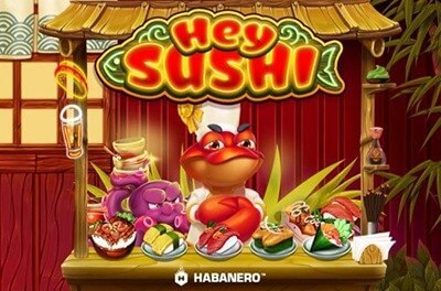 hey sushi slot logo