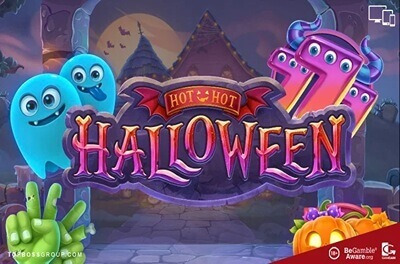 hot hot halloween slot logo