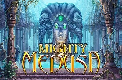 mighty medusa slot logo