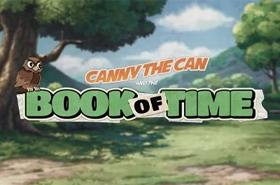 canny the can and the book of time slot logo