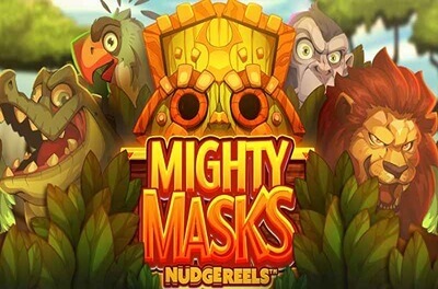 mighty masks slot logo