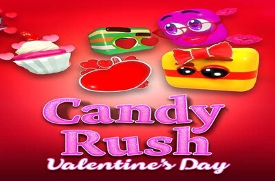 candy rush valentines day slot logo