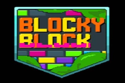 blocky block slot logo