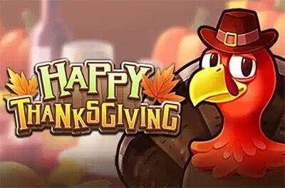 happy thanksgiving slot logo