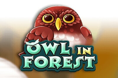 owl in forest slot logo