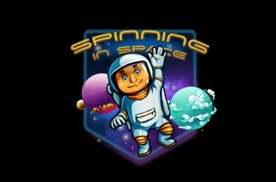 spinning in space slot logo