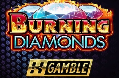 burning diamonds slot logo