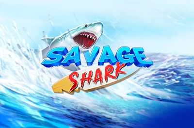 savage shark slot logo