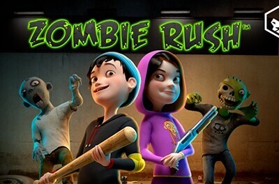 zombie rush deluxe slot logo