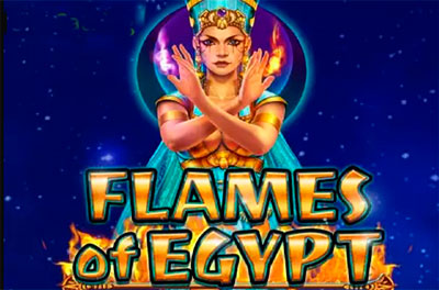 flames of egypt slot logo